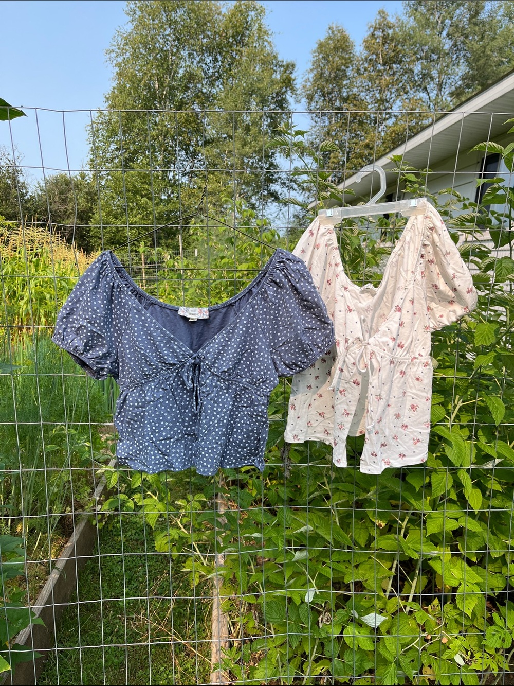 Two cottagecore tops